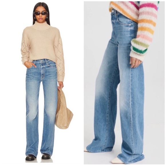 NEW Mother Superior The Lasso heel wide leg jeans - Picture 6 of 13